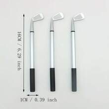 1 pieza, 3 piezas, 6 piezas, Bolígrafo de regalo creativo de golf con bolígrafo de plástico con forma de palo de golf - multicolor - Ver 10