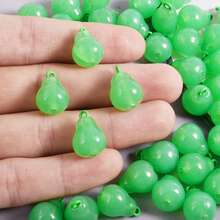 1pc/4pcs Cute & Fashionable Glass Vegetable & Fruit 3D Pendant Charms, Strawberry, Pineapple, Grape, Suitable For Necklace, Earrings, DIY Jewelry Making - Picture - View 35