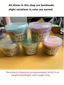 1 Bucket 300ml Slime, Stress Relief Toy, Non-Sticky Slime, High Quality Stress Relief Toy (Random Packaging Sticker) - Multicolor - View 5