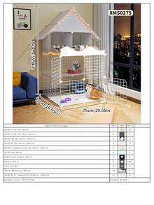 3-Tier Cat Cage, Metal Wire Pet Fence With Stairs And Resting Area, Detachable And Modular Cat House, Suitable For Kittens And Large Cats - Multicolor - View 16