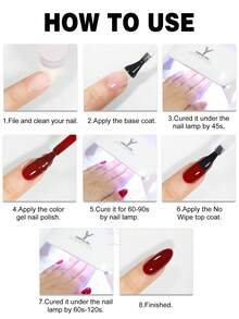 YOKEFELLOW 3瓶紫色凝胶指甲油套装，梦幻紫色半永久凝胶指甲油，柔和芋紫色甜美氛围，可卸除UV/LED灯，适用于美甲DIY、家庭沙龙及礼品 - 彩色 - 查看 8