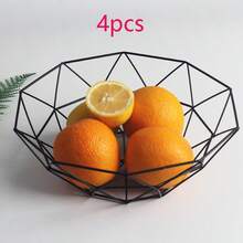 Lotus Leaf Shaped Iron Art European Style Fruit Plate, High-End Living Room Coffee Table Household Fruit Basket, Snack Plate, Fruit Dish - Black - View 15