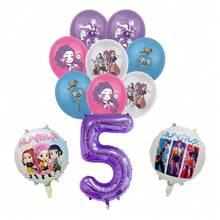 Bộ trang trí tiệc sinh nhật chủ đề nhạc disco cho bé gái, bóng bay trang trí bằng cao su, bóng bay số, đồ dùng trang trí tiệc mừng em bé chào đời, quà tặng, đồ chơi. - Bộ bóng bay - Xem 13