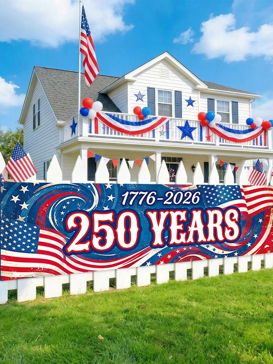 Bandera de valla patriótica del 250 aniversario de la libertad, 1776 ...