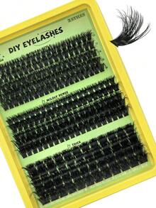 160 sợi mi giả D Curl, độ dày 10-18mm, dạng chùm mi hỗn hợp 80D+100D+200D, 3 kiểu dáng: mi giả dạng chùm, mi mắt mèo, mi nối dày, mi nối phân đoạn. Quà tặng dành cho phụ nữ và bé gái. - D - Xem 7