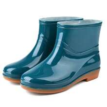Women's Fashion Non-Slip Rain Boots, Short Stylish Waterproof Shoes With Rubber Soles, Adult Waterproof Shoes,Shoe Rack,Storage Saver,Outdoor,Garden,Travel Essential,Portable,Beach Essential,Graduation Season,Commencement,Graduation Ceremony,Graduation Gift,Graduation Present,Graduation Gift,Graduation Present,Congrats Grad,Congratulations Graduate,Valedictorian,Finish School,Graduation Party,Rain Boots / Rubber Boots / Waterproof Boots / Boot Covers / Shoe Covers Waterproof / Rain Shoe Covers / Wellies / Botas De Agua / Galochas / Outdoor / Garden - Regular - View 19