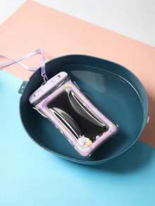 1个卡通挂绳防水手机袋，触屏防水袋，适用于游泳、沙滩、划船，透明防水手机壳 - 彩色 - 查看 9