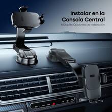 REMAX Soporte universal para teléfono de coche, montaje en el salpicadero, soporte ajustable para teléfono de varios ángulos, se adapta a teléfonos de 4 a 7 pulgadas, compatible con iPhone y Android, accesorios para automóviles, esencial para conducir - XK157 - Ver 3