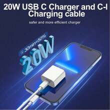 20W 超快充电 USB-C 充电器，可选配 200 厘米 USB-C 转 USB-C 数据线。兼容 17/16/15，兼容三星 S26/S25/S24/S23/S22。非常适合家庭、办公室和旅行使用。 - 美規A型插(110-127V) - 查看 4