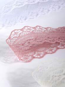 1 Pair/2pcs 120cm V-Shaped Printed Bohemian Y2K Lolita Style Polyester Lace Splice Shoelaces, Suitable For Wedding, Party And Daily Wear - Multicolor - View 4