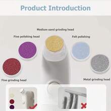 FollowBreak 一套电动婴儿指甲钳，配有5个可替换磨头，低噪音人体工学设计，适用于婴儿、儿童和成人的指甲护理套装 - 查看 2