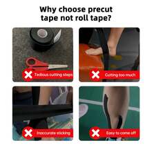 Precut Kinesiology Tape For Shoulder, 10 Pcs Athletic Knee Tape For Shoulder Pain Relief Waterproof Elastic Supports Hypoallergenic Latex-Free Tape For Sports(Rose Pink) - Màu Hồng Tươi - Xem 8