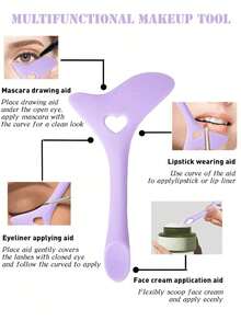 1 pieza Plantilla reutilizable de silicona multifunción para delineador de ojos, herramienta de sello de delineador resistente al agua para líneas finas, maquillaje de ojos ahumados, ojos de gato, apto para delineador de ojos, cejas, sombra de ojos, aplicable para el hogar, viajes, dormitorio y talla grande - Multicolor - Ver 8