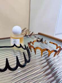 1/2pcs Triangular Hair Hoop With Teeth, Versatile Headband For Washing Face, U-Shaped Design Is Lightweight And Non-Ear Pinching, Multiple Styles And Colors Available To Meet Different Hair Accessory Needs - Multicolor - View 5