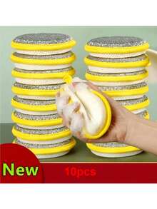 10pcs Double-Sided Sponge Dish Washing Brush - A - View 1