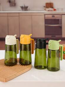 Premium Olive Oil Refillable Bottle, UV-Blocking Glass To Preserve Flavor, Dual-Use Sprayer & Pourer, Comes With Opaque Label, Splash-Proof, Suitable For Kitchen & Outdoor Cooking, Multiple Colors - View 3