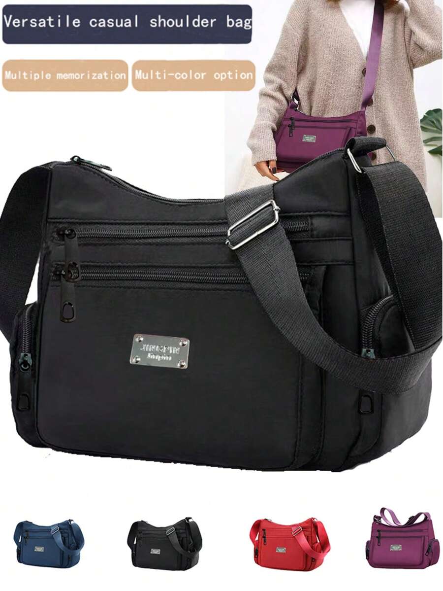 女士斜挎包 - 时尚多层休闲女包，配有单肩带。 - 彩色 - 查看 1