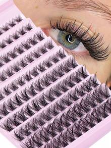120pcs Natural Individual Eyelashes, DIY Eyelash Extension, Lightweight Soft Cluster Lashes For Daily Wear, Natural Looking Lash - C - View 2