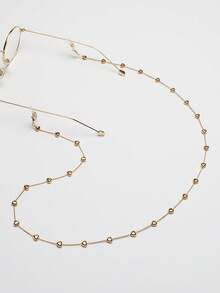 1条金色心形眼镜链，简约时尚金属眼镜链，防丢带，适合日常佩戴 - 彩色 - 查看 4