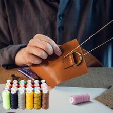 8-Color Set - Versatile Fine Round Waxed Thread (0.65mm, 787.4 Inches/Roll) - Suitable For Wax Bead Bracelets, Leather Weaving And DIY Sewing - Coolcolor - View 5