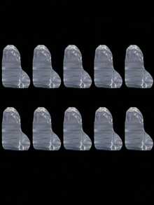 10pcs Transparent Shoe Covers, Anti-Sand, Suitable For Cleaning And Outdoor Activities In Rainy Days. These Reusable And Disposable Shoe Covers Are Made Of High-Quality Non-Slip Material.,Shoe Rack,Storage Saver,Outdoor,Garden,Travel Essential,Portable,Beach Essential,Graduation Season,Commencement,Graduation Ceremony,Graduation Gift,Graduation Present,Graduation Gift,Graduation Present,Congrats Grad,Congratulations Graduate,Valedictorian,Finish School,Graduation Party - Versi transparan - View 7