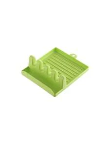 1pc Multifunctional Silicone Spoon/Spatula Holder, Pot Lid Rack, Kitchen Utensil Organizer, Multipurpose Kitchen Tool Storage Box - Multicolor - View 12