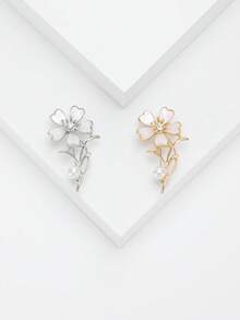 Luxury Enamel Flower Brooches - Elegant Plant Pins For Women Unisex Casual Party Jewelry Accessories / Friends Gifts Badges Decoration - Flower - View 2
