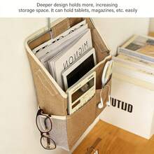 Fabric Over-Door Storage Bag, Wall Mounted Storage Basket, Large Capacity Household Organizer, Multifunctional Small Item Storage - Xem 4