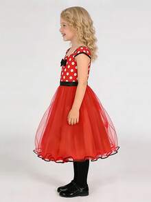 Girls Light Up Princess Costume, Toddler Kids Dress Up Costume, Syncs With Music, App-Control, For Halloween, Christmas And Birthday Dress With Headband - 紅色 - 查看 7