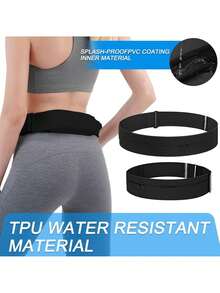 Cangurera Deportiva con Botella de Agua 300ml, Cangurera para Correr para Mujer y Hombre, Riñonera Ajustable Impermeable para Correr, Gimnasio, Senderismo (M/L(Cintura 80-110cm)),43462424 - Celeste - Ver 6