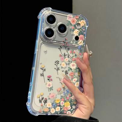 Funda de teléfono transparente con flores de margarita, estilo minimalista de primavera, adecuada para uso diario, compatible con iPhone 15/15 Pro/15 Plus/15 Pro Max/16/16 Pro/16 Pro Max/17/17 Pro/17 Pro Max/12/12 Pro/12 Mini/13/13 Mini/13 Pro/13 Pro Max/14/14 Plus/14 Pro Max/11 Funda blanda