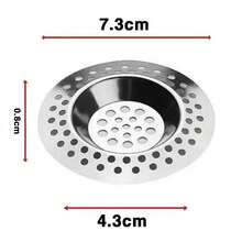 1/3pcs Stainless Steel Kitchen Sink Strainer, Standard Drain Filter Protector For Hair/Food Collection, Suitable For Bathroom, Kitchen, Shower - Multicolor - View 8