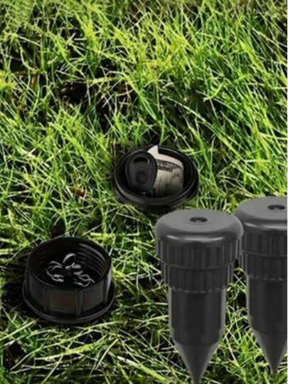2件套（1个漏斗+1个盖子）浇水壶钥匙隐藏器 - 逼真的钥匙隐藏容器，防盗钥匙收纳 - 户外花园草坪防水钥匙盒，易于插入花园草坪地下，防水防腐蚀