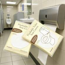 101pcs Disposable Toilet Seat Covers, Water-Soluble Wood Pulp Paper, Portable Toilet Paper - Multicolor - View 7
