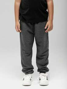 Boys' Sweatpants With Pockets Sizes 4/6/8/10/12 - Dark Grey - View 1