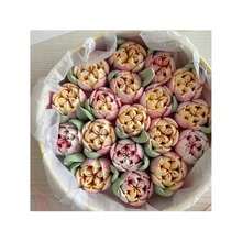 6pcs/Set Extra Large Russian Piping Tips - 6pcs Stainless Steel Macaron Cream Piping Nozzles For 3D Rose, Tulip Cake Decoration And Macaron Bouquet (6A) - 彩色 - 查看 6