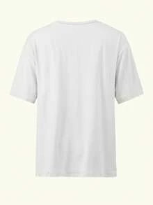 90年代復古饒舌兔女郎客製化照片T恤，寬鬆DIY T-Shirt，偶像印花上衣，女團&好友客製化設計 白色夏季款 - 白色 - 查看 6