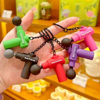 1 móc khóa súng Fascia sáng tạo, phong cách thể thao & thể dục, thích hợp cho các hoạt động ngoài trời và phòng tập thể dục, có thể phối với quần áo và túi xách, quà tặng cho bạn bè, quà lưu niệm tiệc tùng.