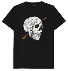 Skull And Arrow Design T-Shirt - Black - View 1