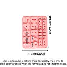 1个硅胶字母数字模具，包含26个英文字母和0-9数字，适用于蛋糕、巧克力、糖果烘焙。 - 粉色 - 查看 8