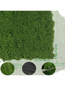 1pc, 100cm X 100cm Artificial Soft Breathable Polyester Fiber Simulated Natural Green Moss Mat, Suitable For Aquarium Landscaping, Artificial Lawn, Micro Landscape, Floral Decor, Outdoor Scenery, Home Decor, Exhibition Background, Lawn, Potted Plants And Walkways. - Multicolor - View 5