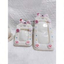 1pc New Creative Cute Plush Card Holder Rabbit/Bat Animal Design, Polyester Casual Universal ID/Card/Photo Case Accessory Gift Souvenir Car Accessories Bag Charm School Animal - 多色的 - 查看 11