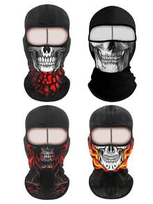 1 pieza Pasamontañas unisex elástico y transpirable para motociclismo en otoño/invierno, adecuado para actividades al aire libre, fiestas, cosplay - Multicolor - Ver 9