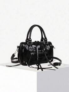 2026 Spring New Women's Casual Pillow Shoulder Bag, Unique Personalized Minimalist Chic Crossbody Bag - Black - View 11