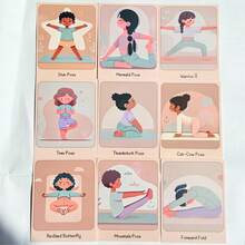 1Set Of 24pcs Women's Yoga Pose Pocket Hug Card, Suitable For Yoga Classes And Friends, Graduation, Weddings, Birthday Party Gifts - Multicolor - View 11