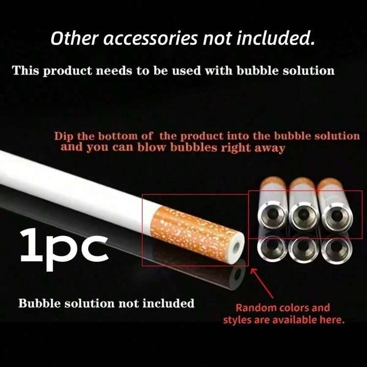 Realistic Fake Cigarette Bubble Stick - Metal Handheld Prank Toy, Suitable  For Daily Stress Relief, Pranks, And Party Atmosphere, Applicable For  Weddings, Birthdays, Photography And Costume Decoration (Bubble Liquid Not  Included) |