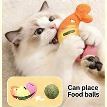 虾形猫咪磨牙玩具，宠物漏食玩具，缓解无聊，可漏食，耐用易清洁 - 查看 5