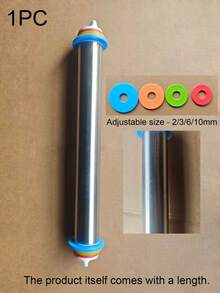 1pc Adjustable Stainless Steel Rolling Pin With Dough Thickness Scale - Ideal For Making Pizza, Muffins And Cookies - Essential For Kitchen - View 3