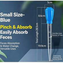 New Aquarium Vacuum Cleaner, High Suction Fish Tank Waste Remover, Turtle Tank Poop Suction Cleaning Tool - A-Blue - View 11