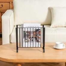 MyGift - Revistero de metal negro mate revistero de alambre de mediados de siglo cesta de mesa o piso para revistas y periódicos - como en la foto - Ver 4